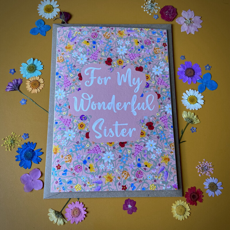 &#39;Wonderful Sister&#39; Card