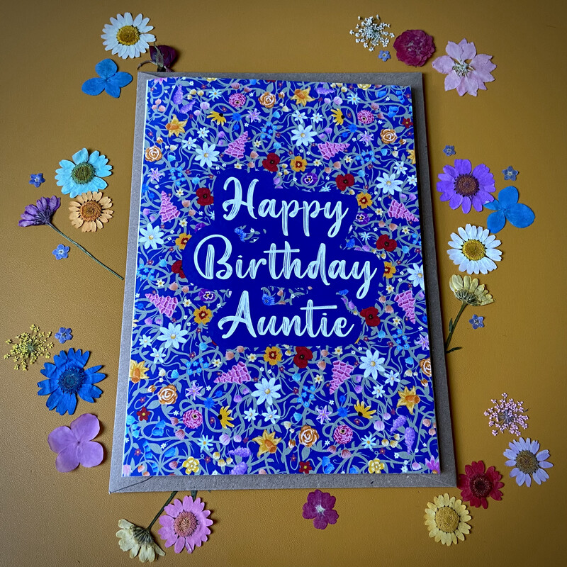 &#39;Happy Birthday Auntie&#39; Card