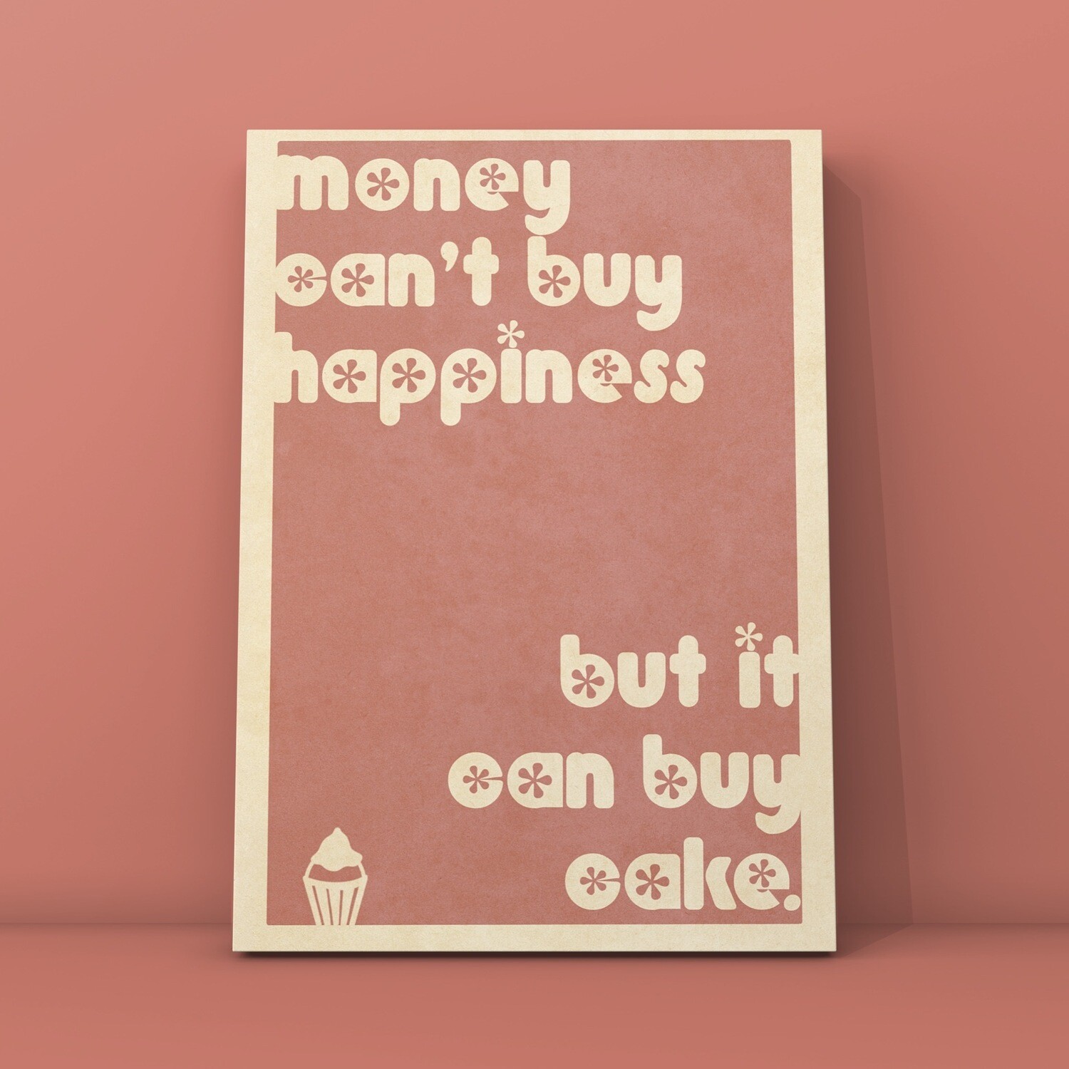 ‘Buy cake’ retro print