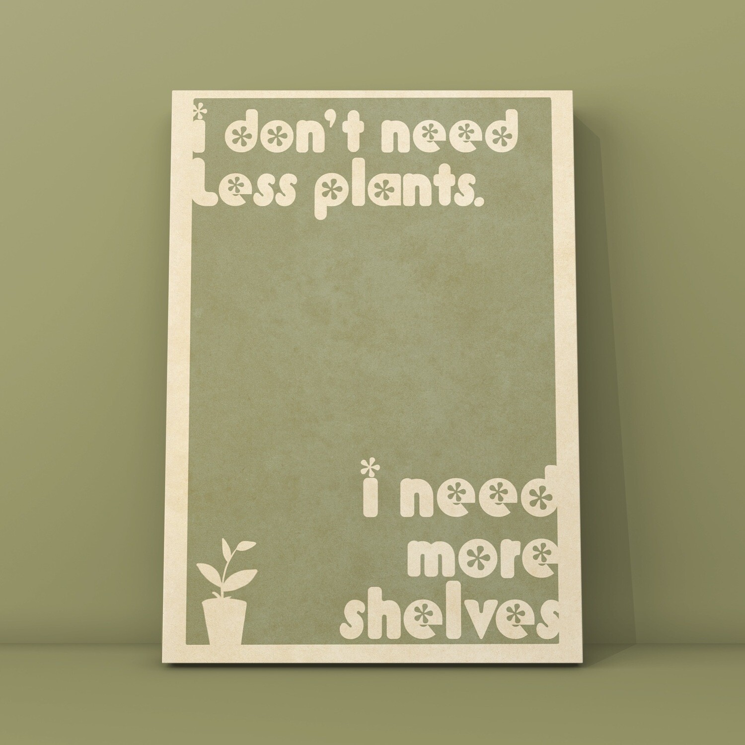 ‘More Plants’ retro print