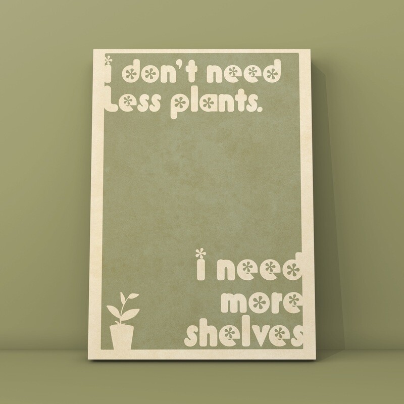‘More Plants’ retro print