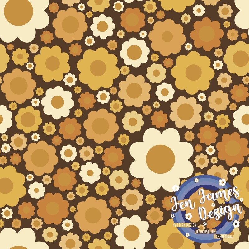 Groovy Floral- Seamless Tile Pattern
