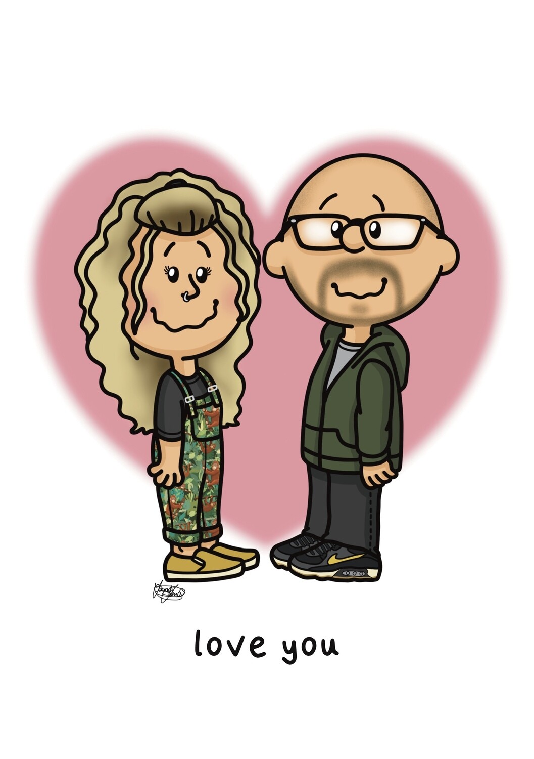 &#39;Peanuts Style&#39; Couple Portrait