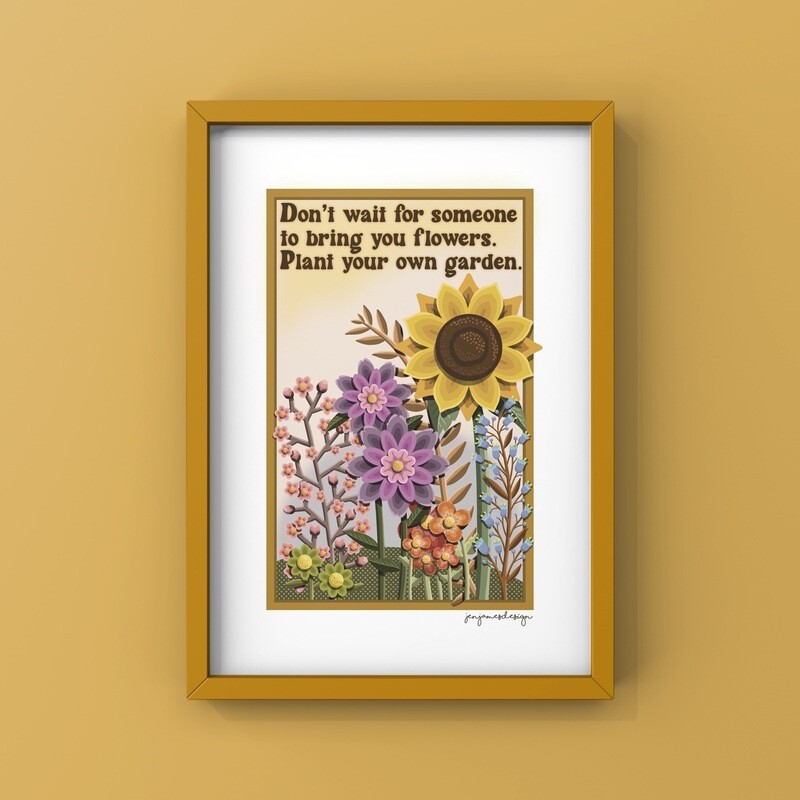 &#39;Bring you flowers&#39; Print