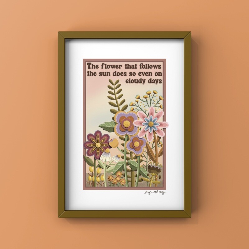 &#39;Follow the sun&#39; Print