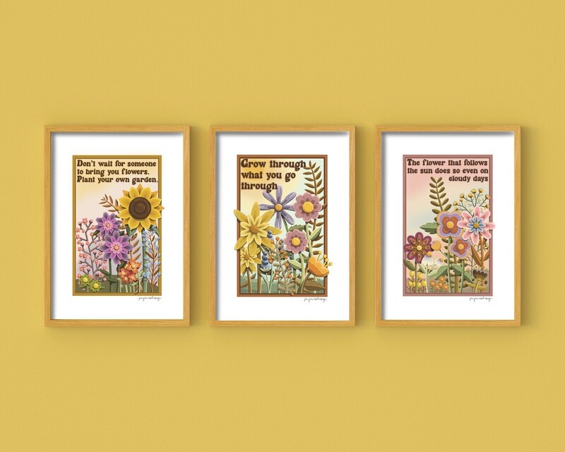 All 3 Empowered by flowers Prints