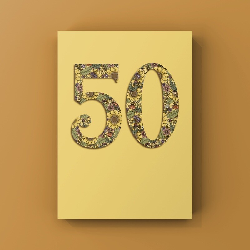 50th Birthday Card
