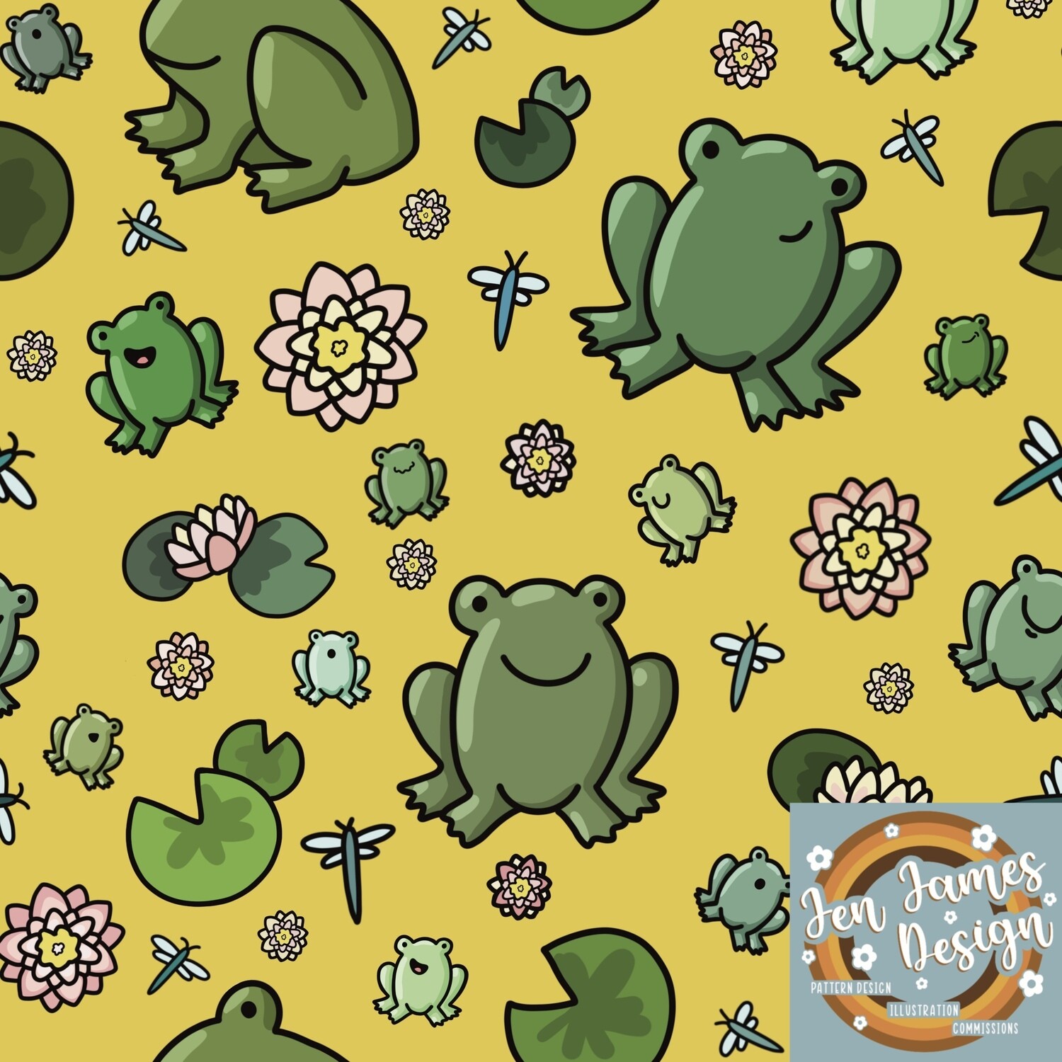Froggy Pals- Seamless Tile Pattern