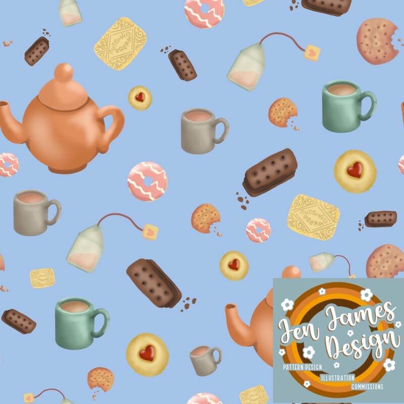 Tea Time- Seamless Tile Pattern