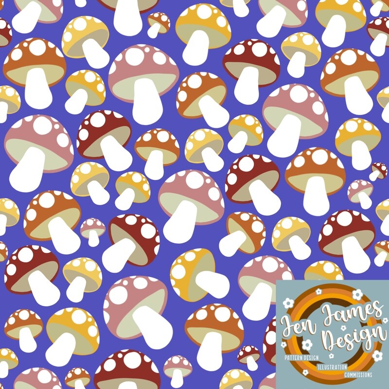 Toadstools- Seamless Tile Pattern