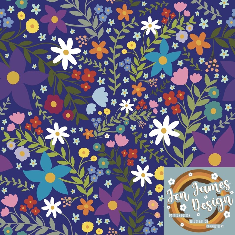 Spring Floral- Seamless Tile Pattern