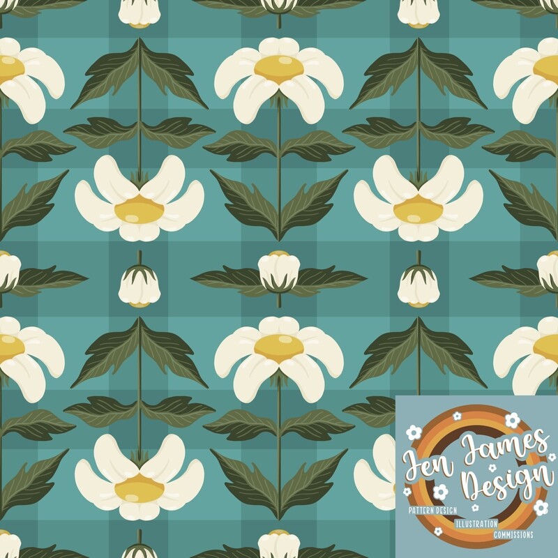 Daisy Picnic- Seamless Tile Pattern