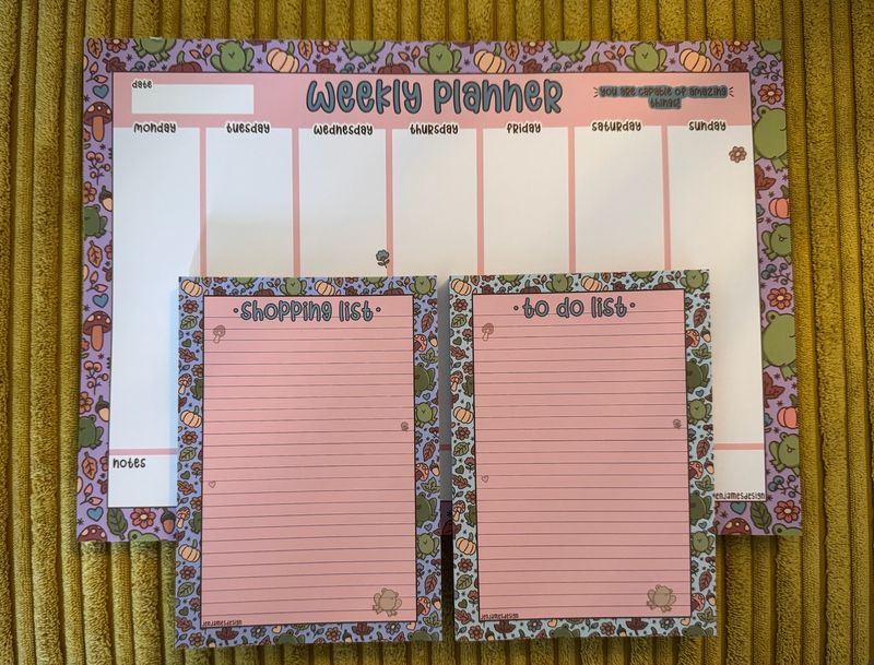 Full Range of 3 Notepads - Froggies