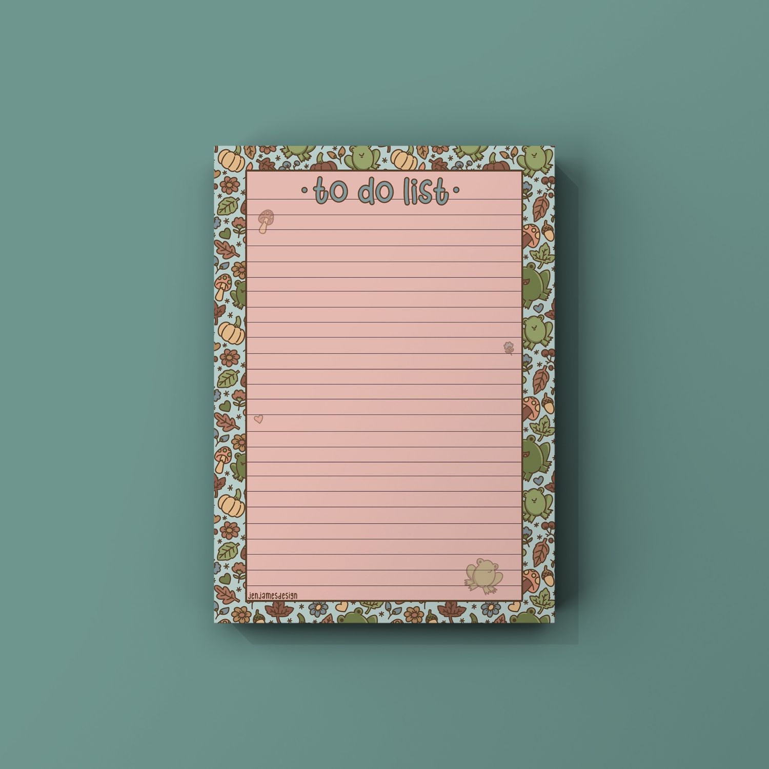 To Do List Notepad- A6 -Froggies
