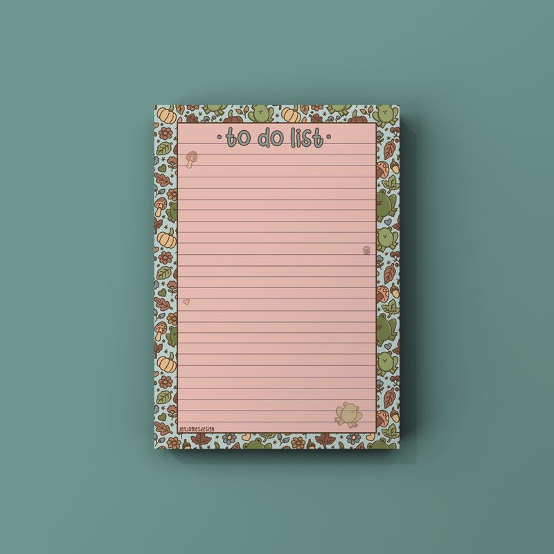 To Do List Notepad- A6 -Froggies