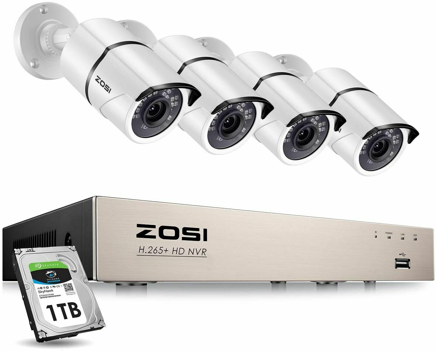 ZOSI 108P h.265 NVR RECORDER 8 CHANNEL