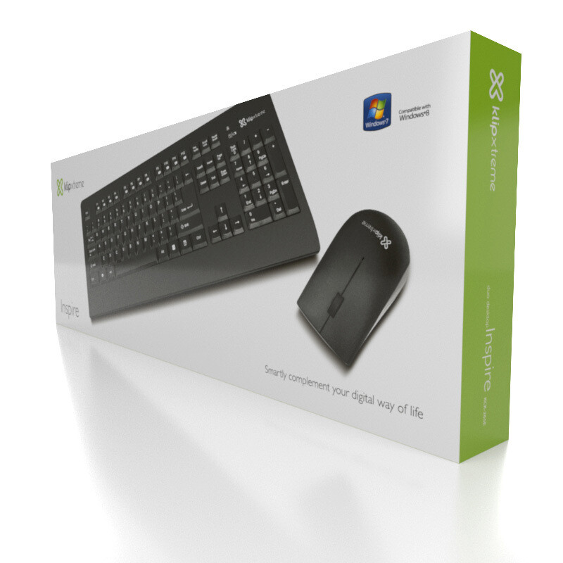 KlipX KCK-265E Keyboard &amp; Mouse W/Less