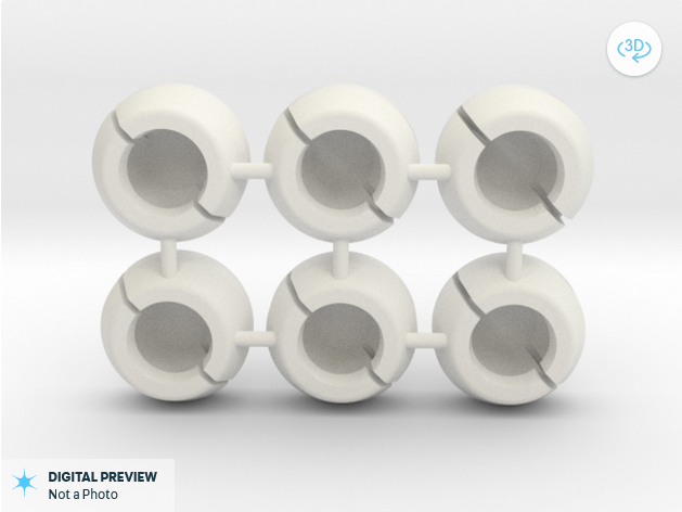 M8 Foot Screw Caps-6 Pack-TPE