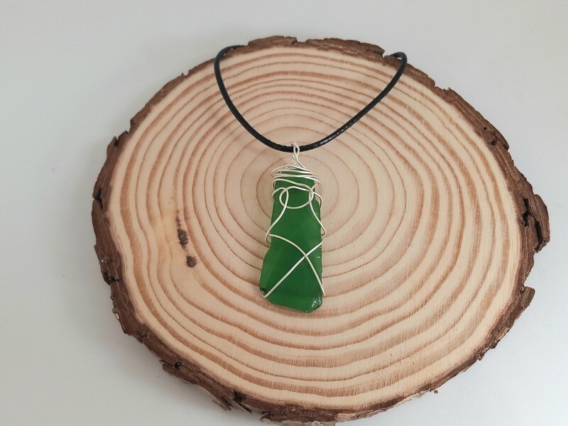 Green Seaglass Pendant
