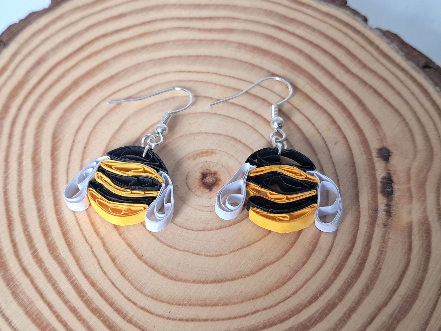 Quilled Honeybee Earrings