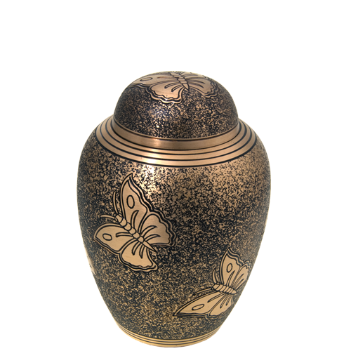 Golden Butterflies Sharing Urn