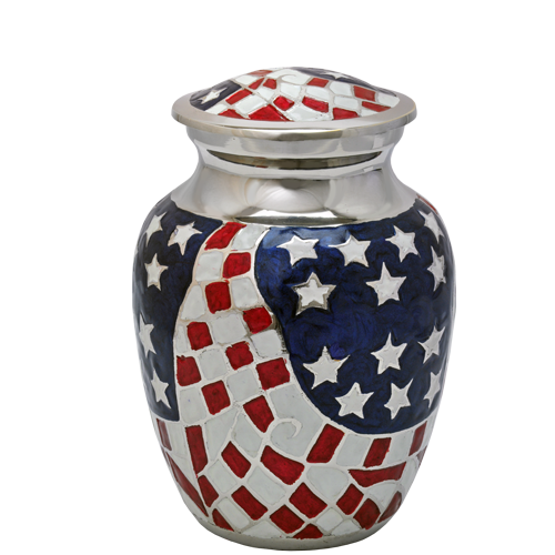 American Flag Brass Sharing Urn