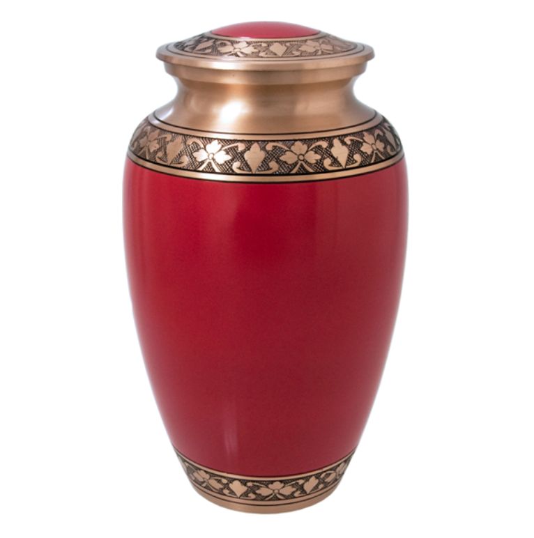 Cherry Red Cremation Urn