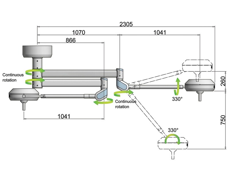 TRIS SCIALYTIC LED LIGHT - ceiling double
