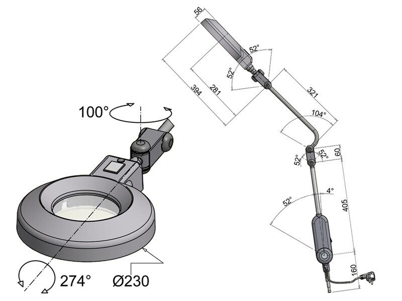 GIMANORD LED MAGNIFYING LIGHT - desk