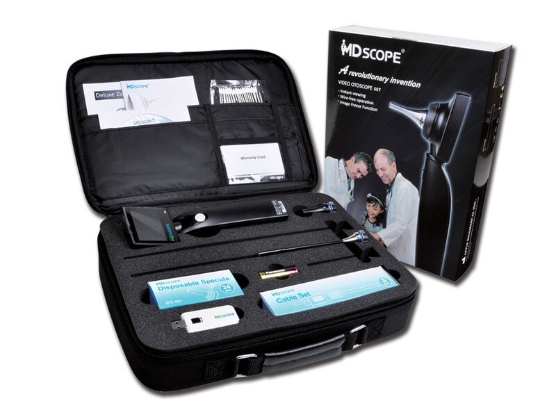 MD SCOPE VIDEO OTOSCOPE - DELUXE ZIPPER PACK 2 PROBES