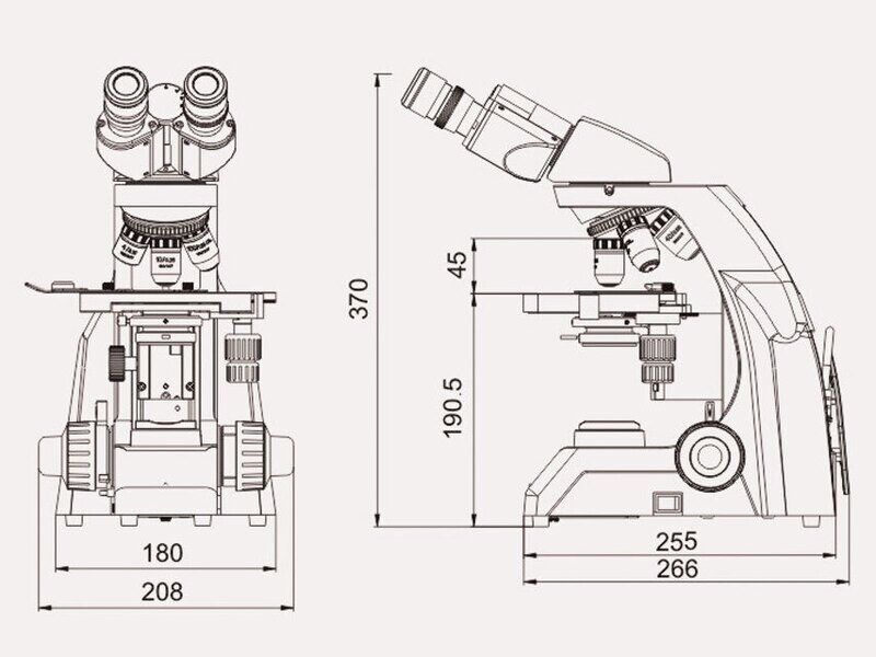 LED BIOLOGICAL MICROSCOPE - 40 - 1600X