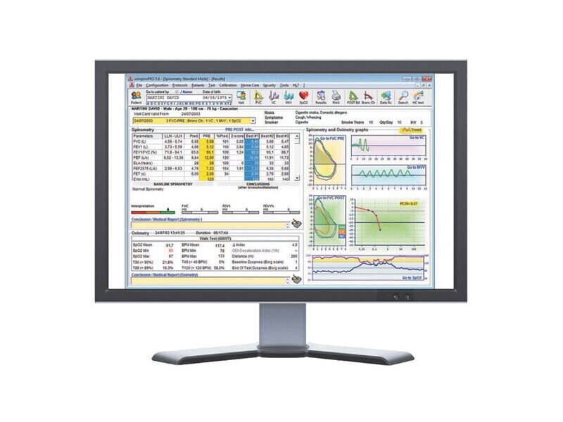 SPIROLAB COLOUR SPIROMETER with 7" touchscreen, printer and software
