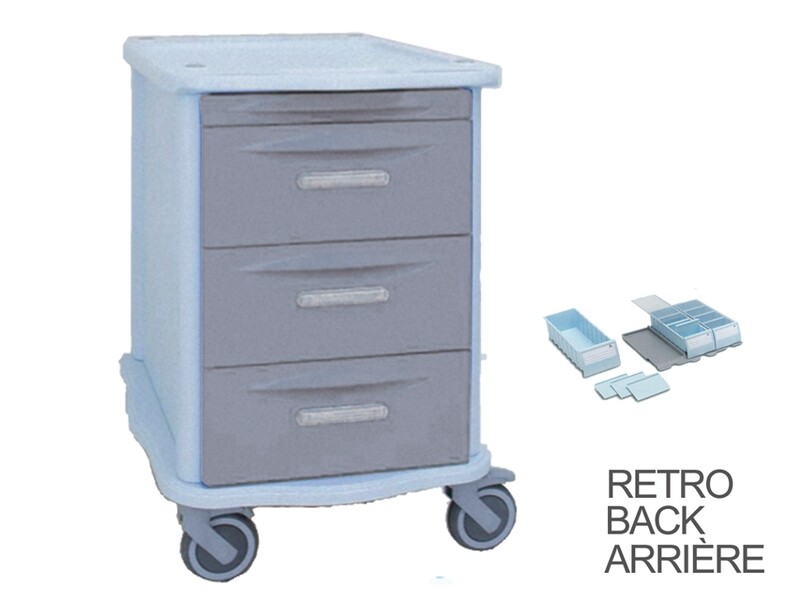 DOUBLE FACE PHARMACY TROLLEY