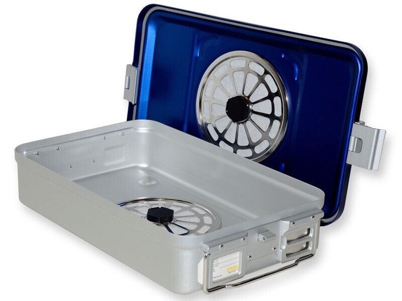 CONTAINER WITH FILTER medium h 100 mm - grey