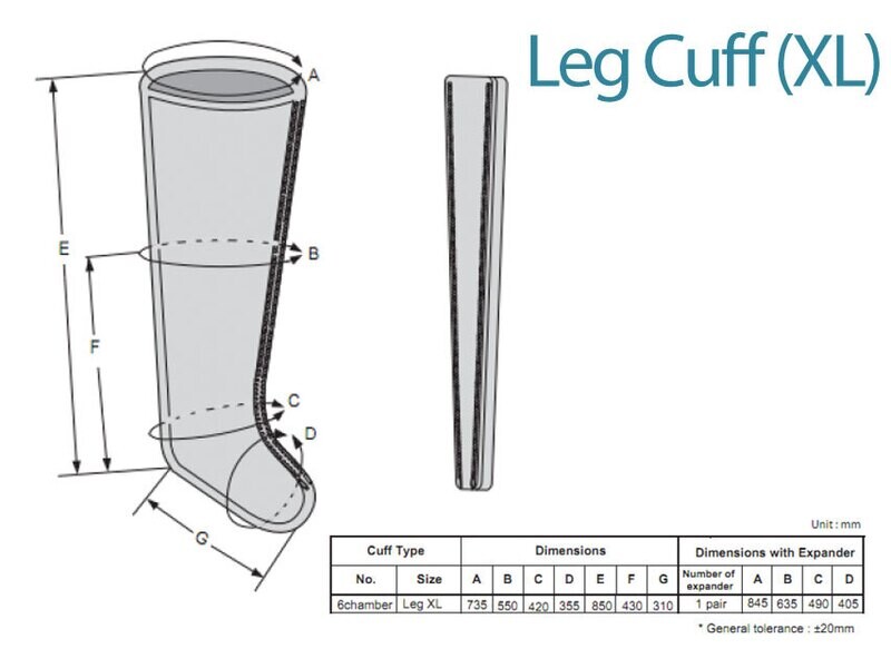LEG CUFF XL - 6 CHAMBERS - spare for 28441