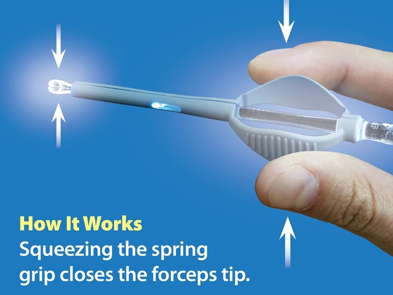 LIGHTED FORCEPS with Lens and LED illuminator