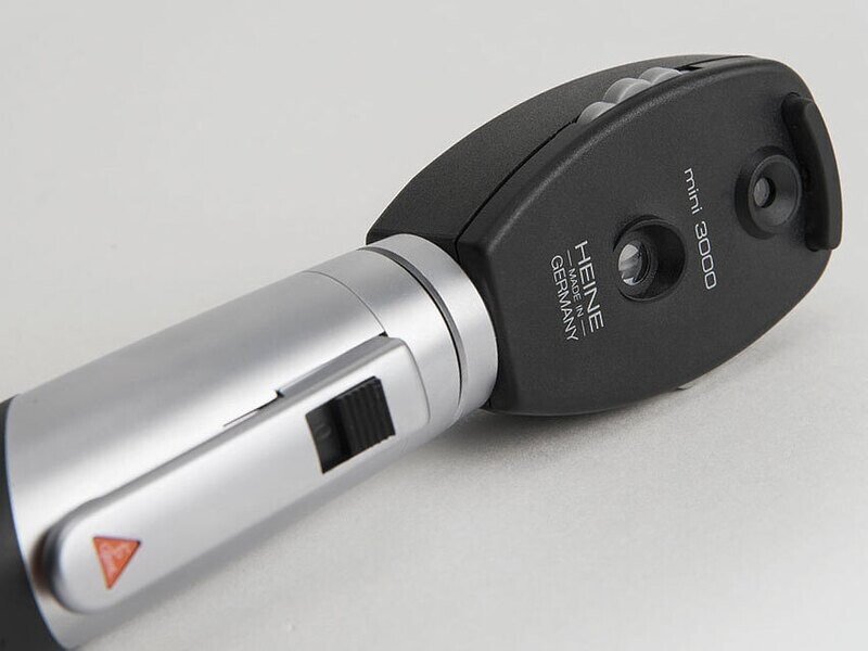 HEINE MINI 3000 F.O.OTO + OPHTHALMO SET - rechargeable handle - black