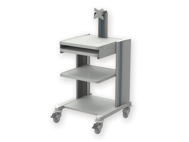 PRO CART - 2 shelves, keyboard, monitor support