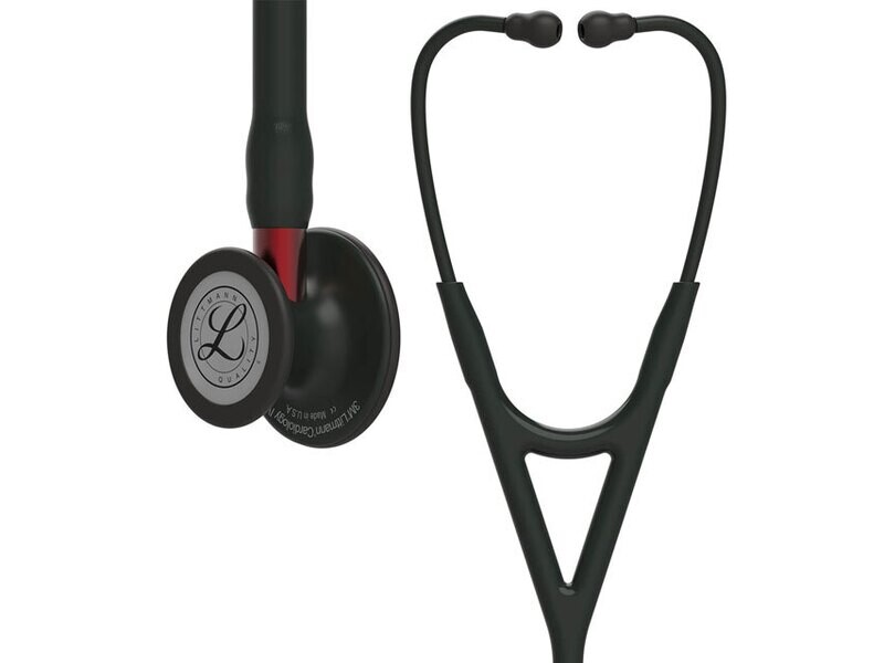 LITTMANN CARDIOLOGY IV - 6200 - black - black finish - red stem