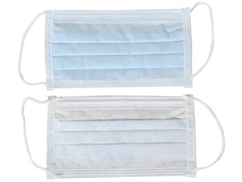 AFLUID® 98% Filtering 4-Ply Surgeon Masks - light blue with loops - type IIR (18 boxes of 50: Total of 900)