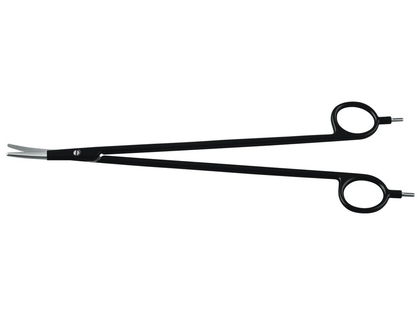 BIPOLAR SCISSORS 18 cm - curved
