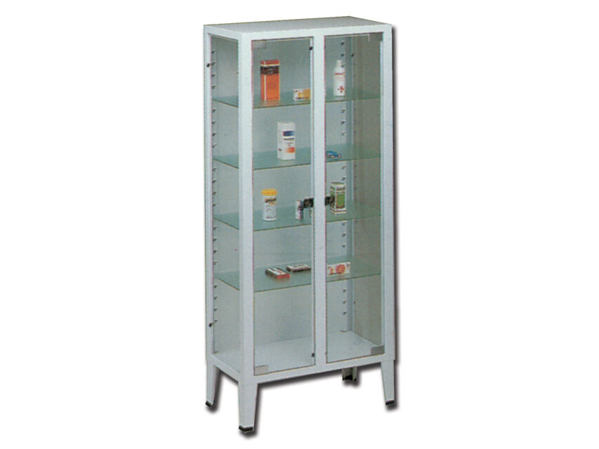 CABINET - 2 doors - tempered glass