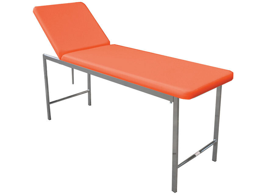 CLASSIC EXAMINATION COUCH - chromed - apricot