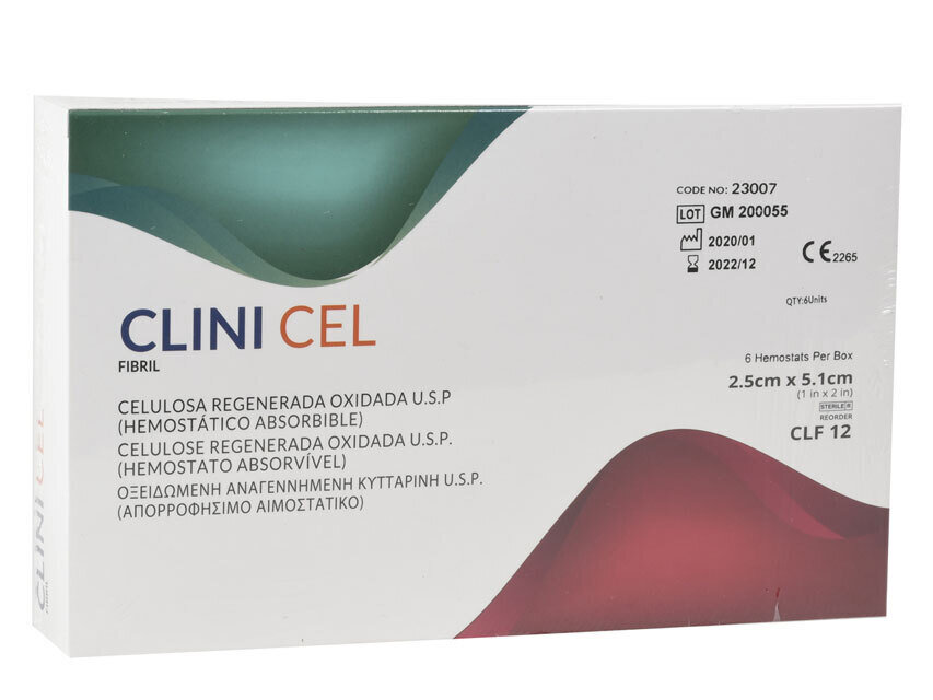 CLINICEL FIBRIL TYPE REGENERATED CELLULOSE 2.5x5.10 cm