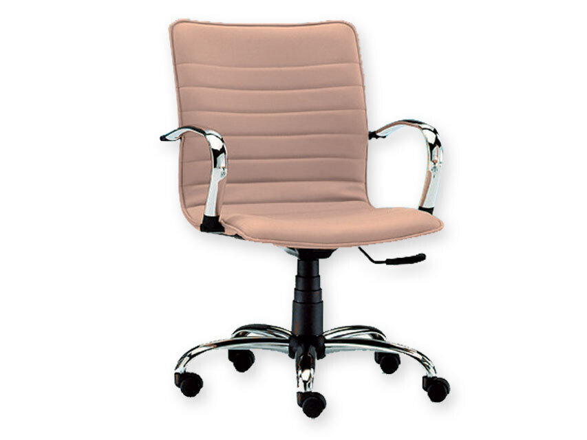 ELITE LOW-BACKED CHAIR - leatherette - beige