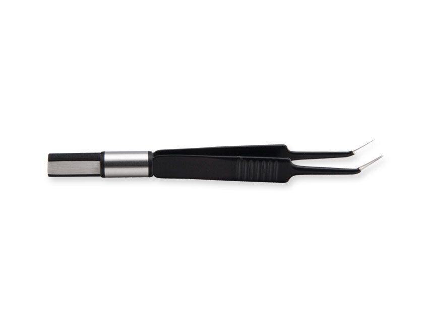 EU NON-STICK JEWELLER FORCEPS 11.50 cm - angled 0.70 mm point