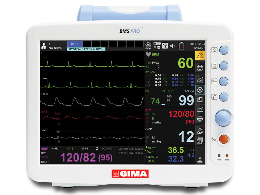 GIMA BM5 PRO MULTIPARAMETER MONITOR with Touch Screen - 7 ch ECG