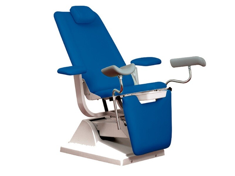 GYNEX BED CHAIR with roll holder - blue