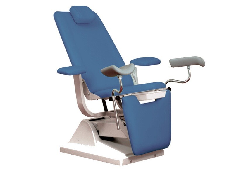 GYNEX BED CHAIR with roll holder - light blue