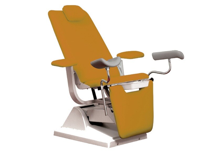 GYNEX BED CHAIR with roll holder - metal apricot